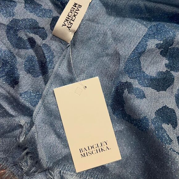 Badgley Mischka Ocelot Lurex Silk Scarf - Picture 4 of 7